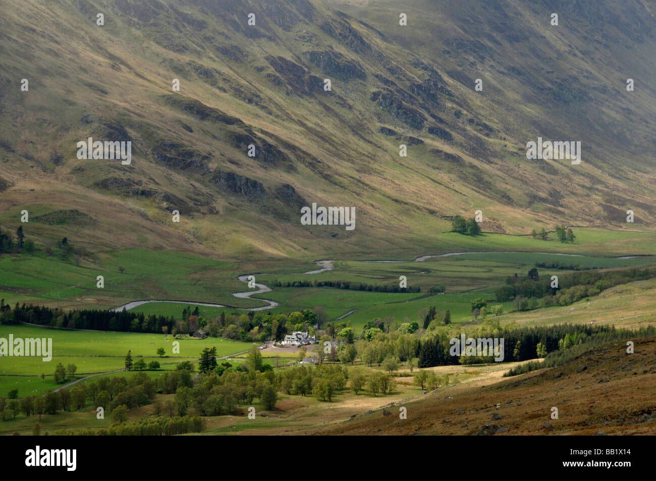 Glen Clova dal Ben Tirran Scozia Scotland Foto Stock