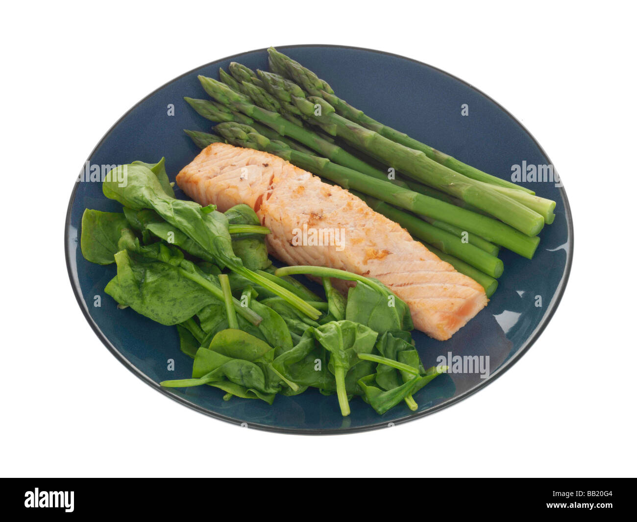 Cotto al forno Filetto di salmone con verdure Foto Stock