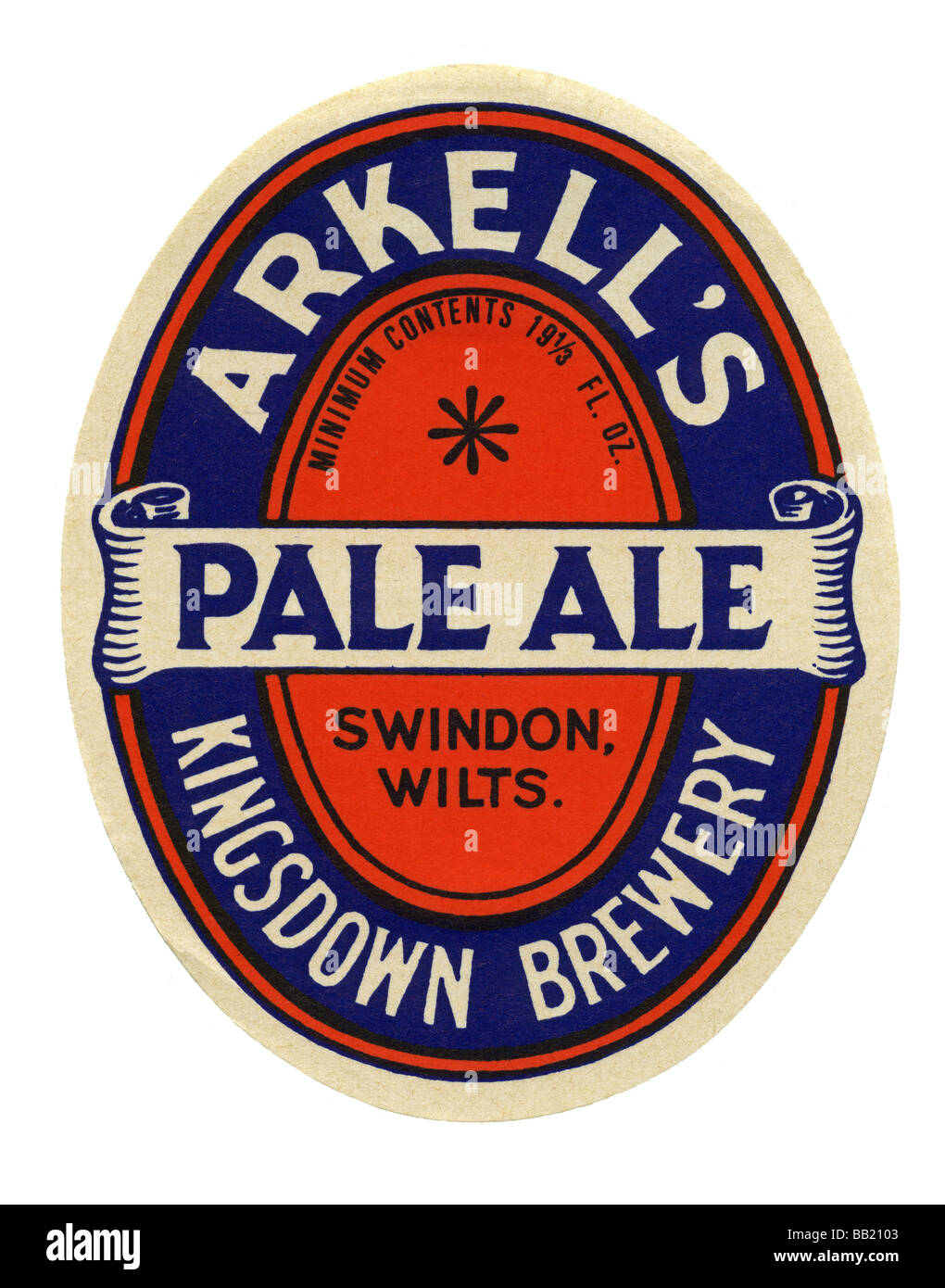 Vecchio britannici di birra per etichetta dell'Arkell Pale Ale, Kingsdown, Swindon, Wiltshire Foto Stock