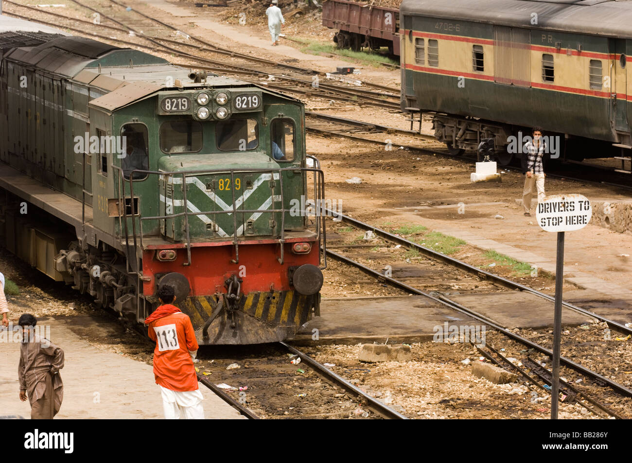 Karachi stazione ferroviaria Pakistan Foto Stock