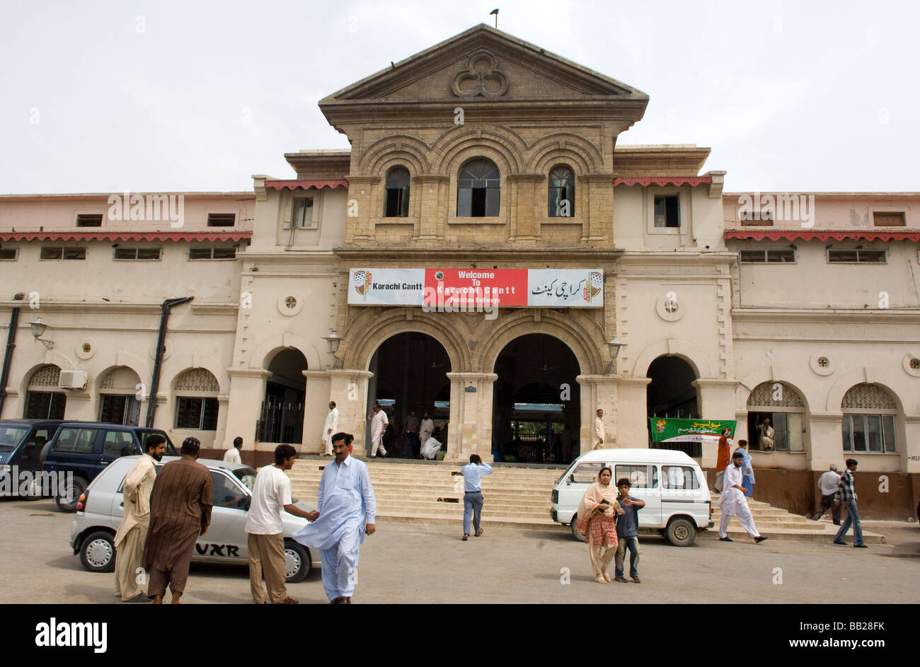 Karach stazione ferroviaria Pakistan Foto Stock