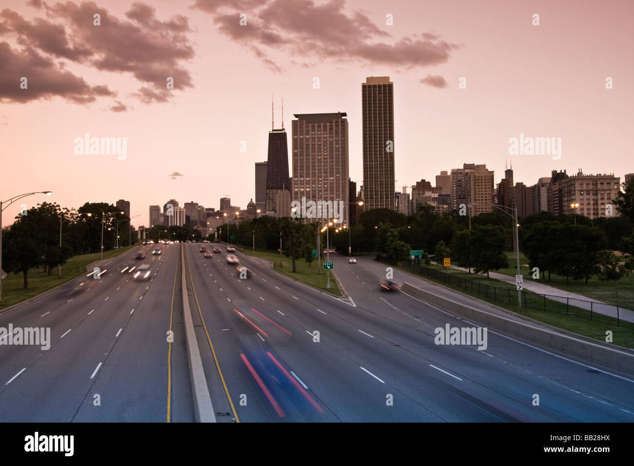 Lake Shore Drive Chicago Foto Stock