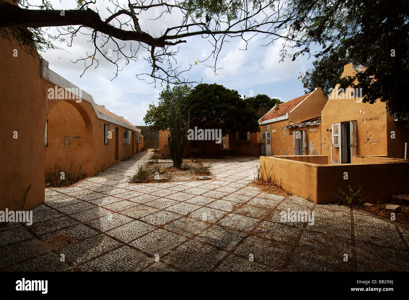 Antille Olandesi Bonaire rovina di ex casa coloniale Foto Stock