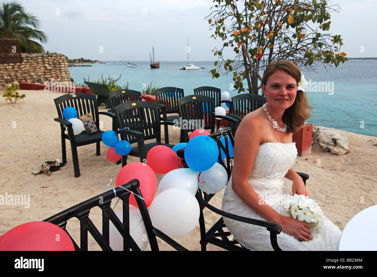 Antille Olandesi Bonaire cerimonia di nozze Foto Stock