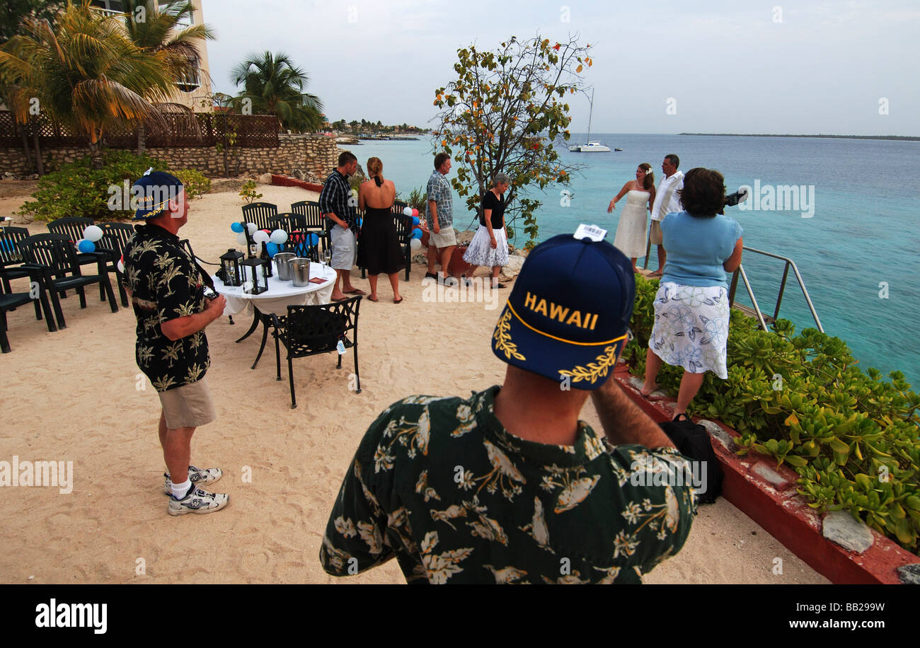 Antille Olandesi Bonaire cerimonia di nozze Foto Stock