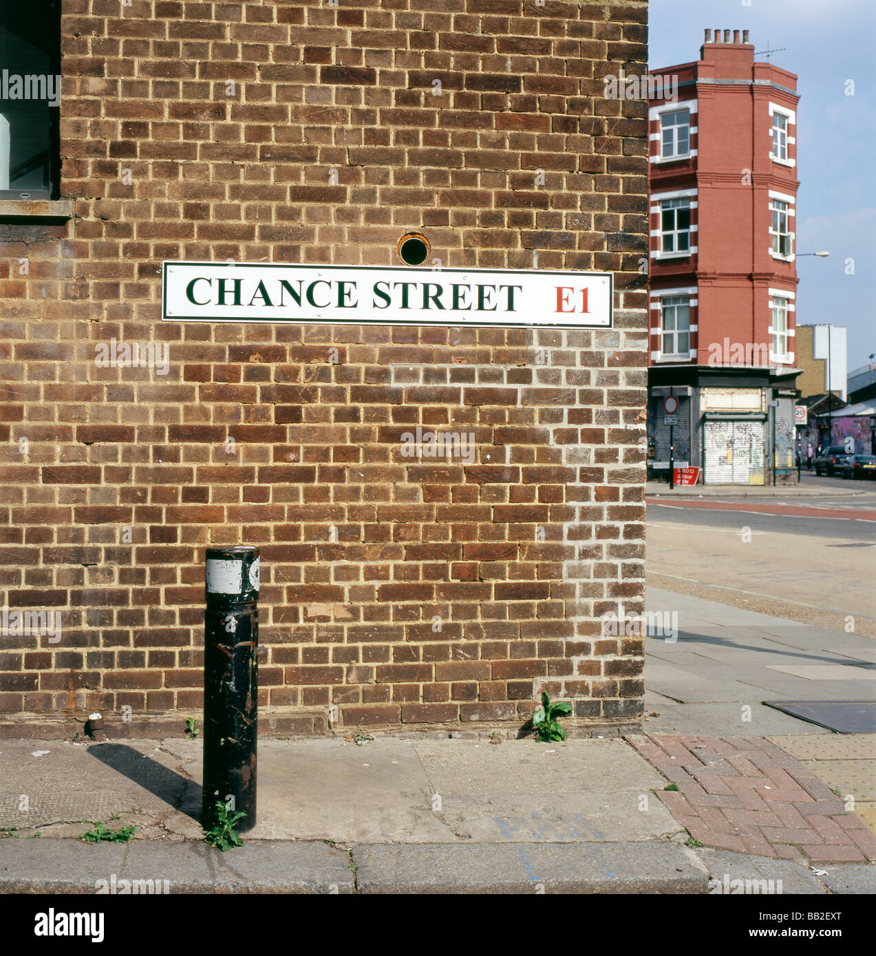 Possibilità Street strada segno Shoreditch East End di Londra Inghilterra REGNO UNITO KATHY DEWITT Foto Stock