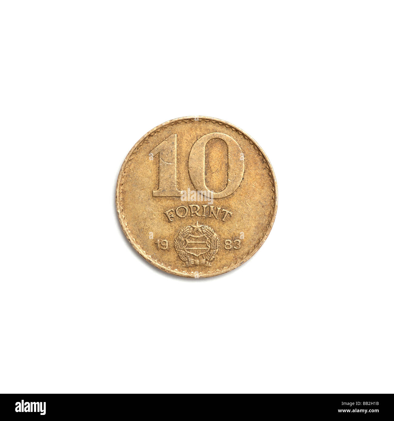 Moneta ungherese Forint 10 Foto Stock