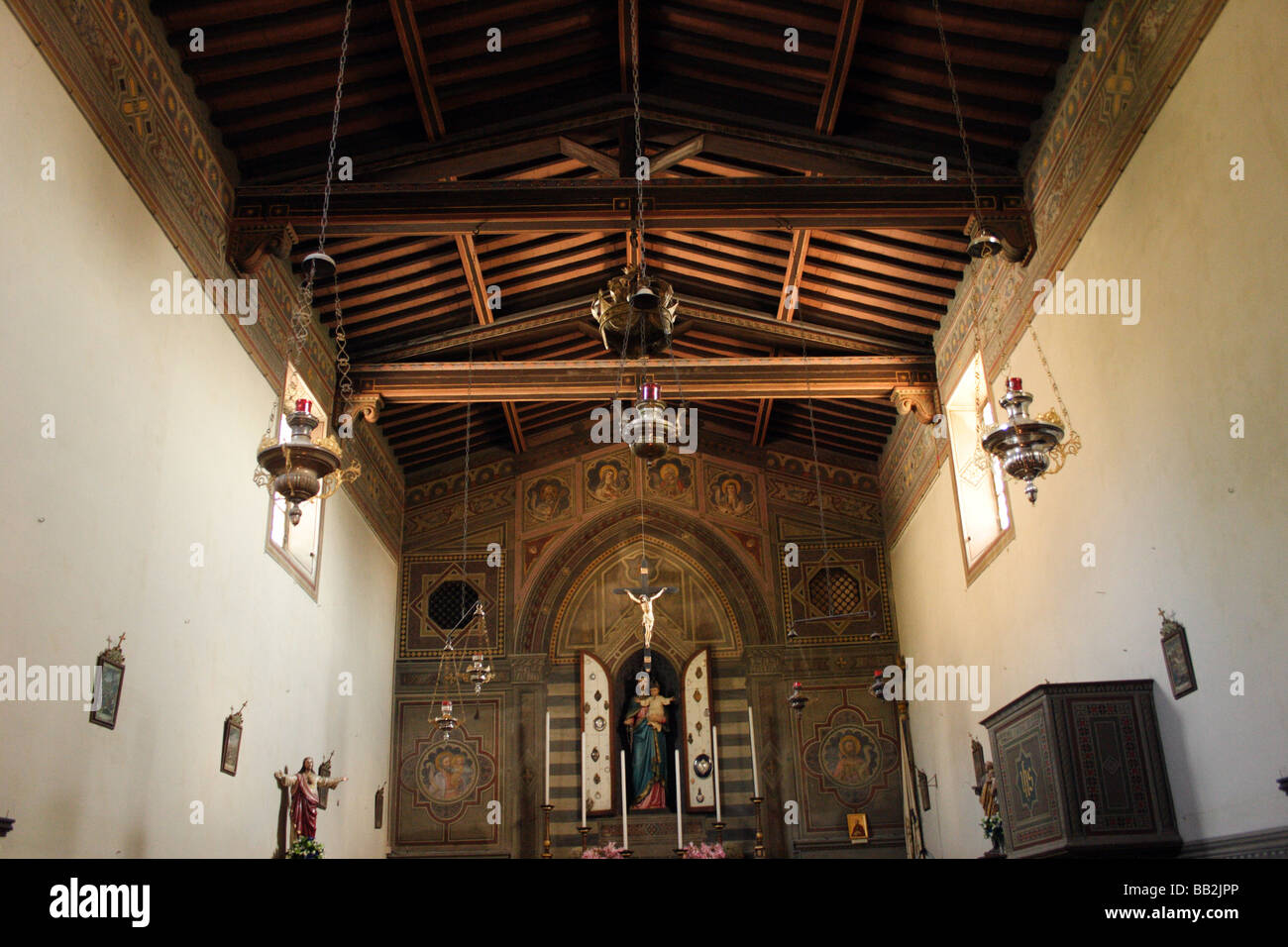 Bolgheri: chiesa interno Foto Stock