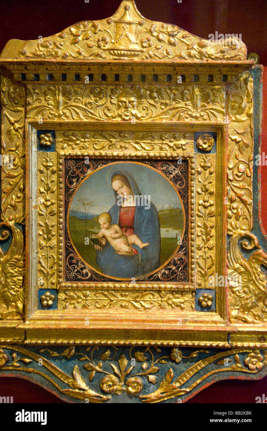 La Russia, San Pietroburgo, l'Eremo . Capolavoro opera di Raffaello La Conestabile Madonna c. 1504. Foto Stock