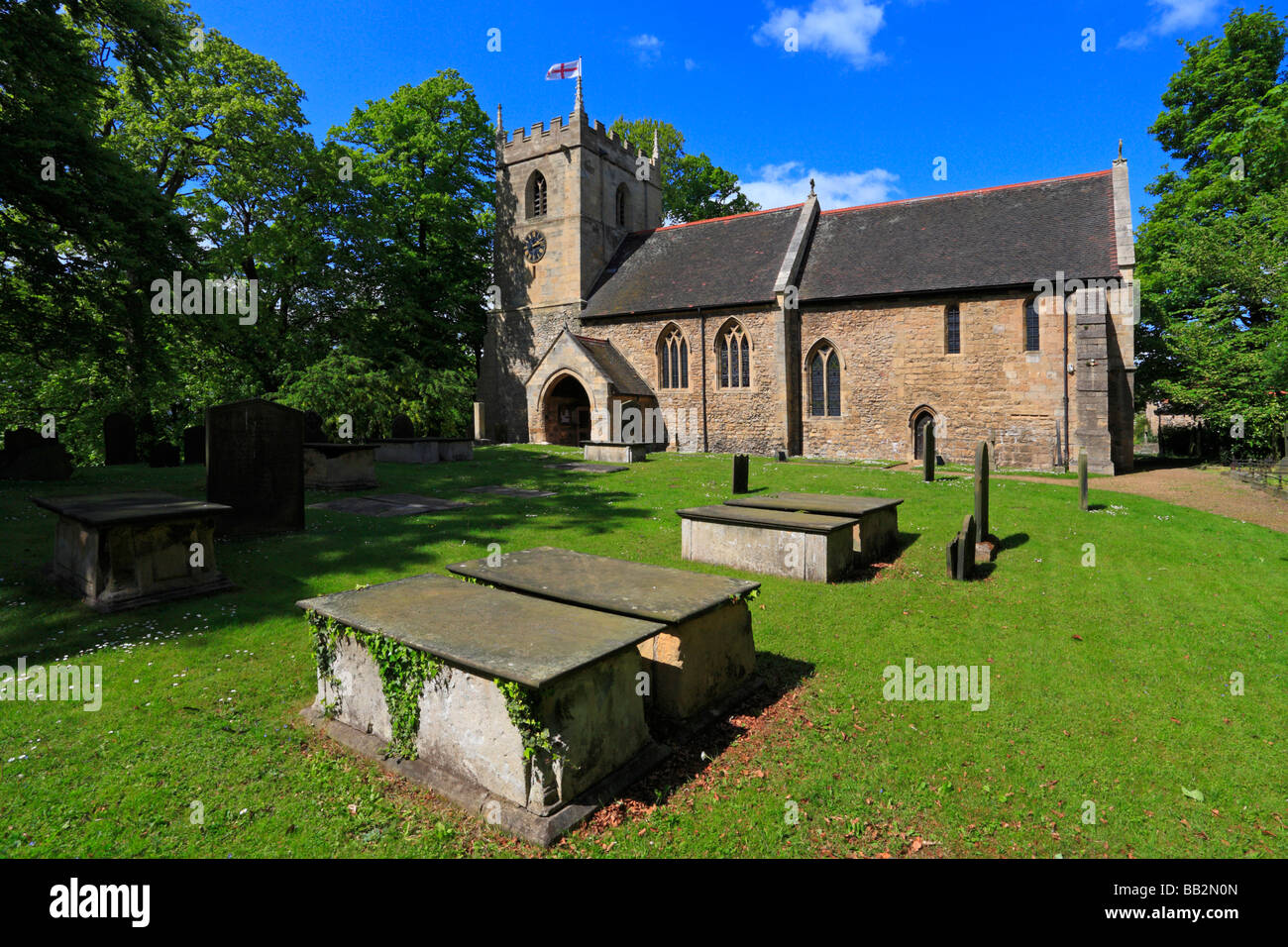 Tutti i Santi della Chiesa", Hooton Pagnell, Doncaster, South Yorkshire, Inghilterra, Regno Unito. Foto Stock