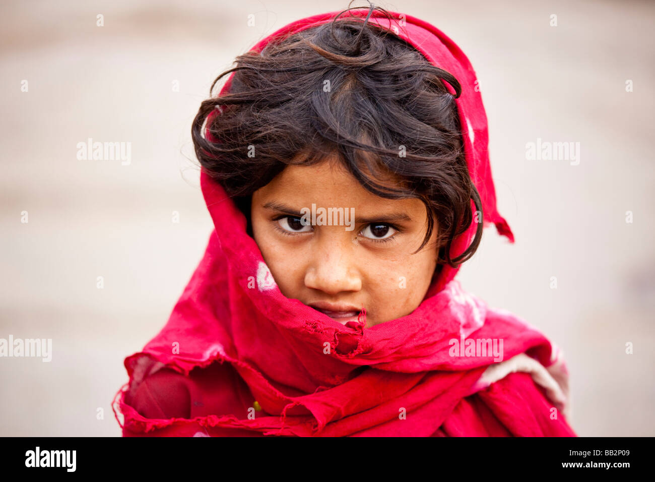 Bella giovane ragazzina musulmana in Fatehpur Sikri India Foto Stock