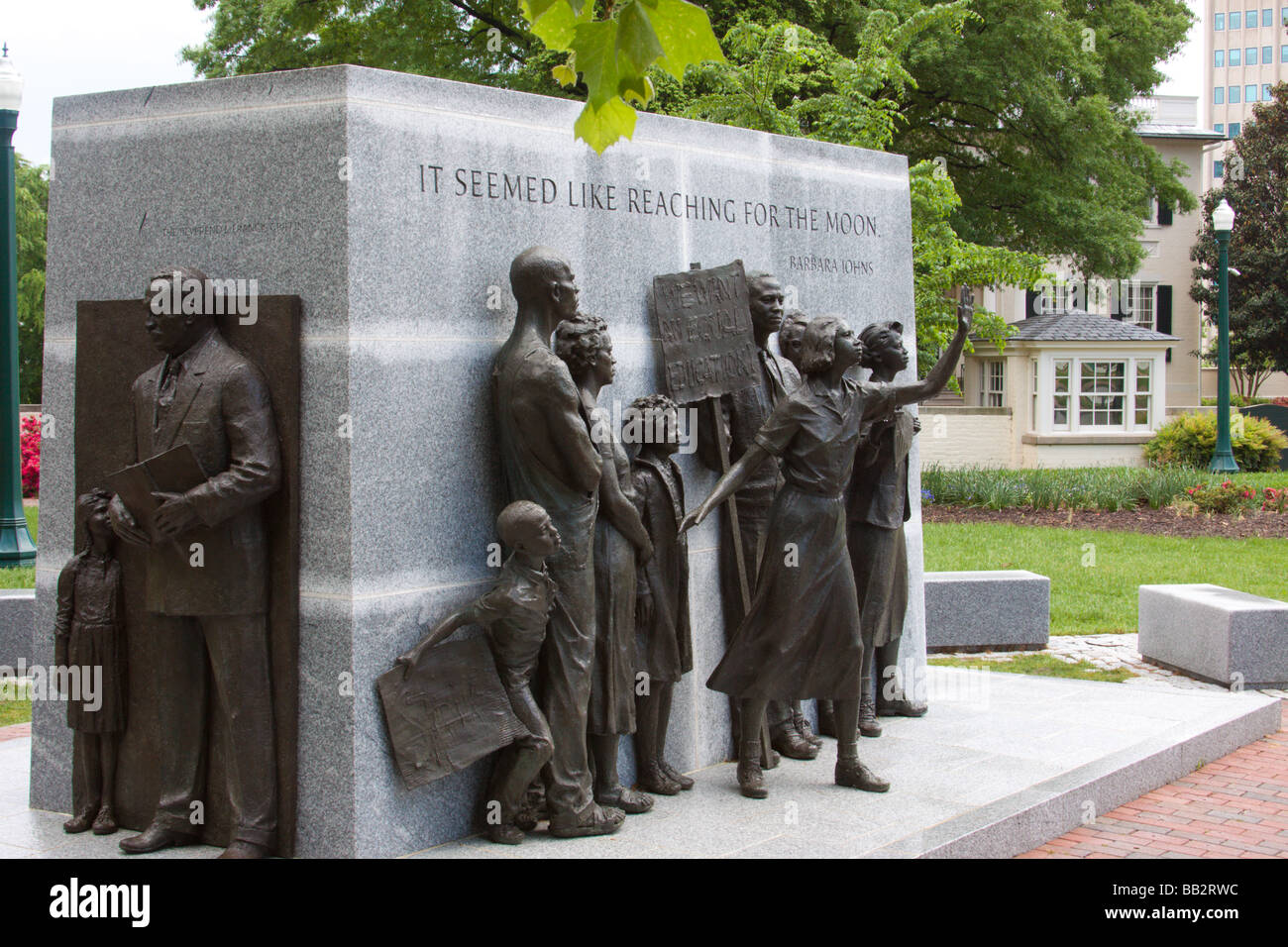 Virginia i diritti civili Memorial, Capitol motivi, Richmond, Virginia, Stati Uniti d'America Foto Stock