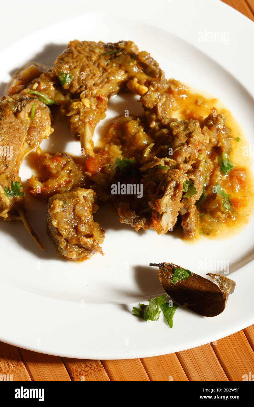 Bhuna carni di montone - un non-veg piatto dalla cucina Sindhi Foto Stock