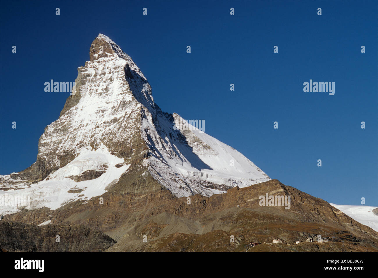 Vista sul Cervino dal Riffelalp nelle Alpi Valaisian svizzera Foto Stock