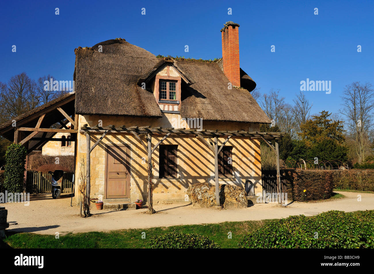 Hameau de la Reine, Versailles, Yvelines, Francia Foto Stock