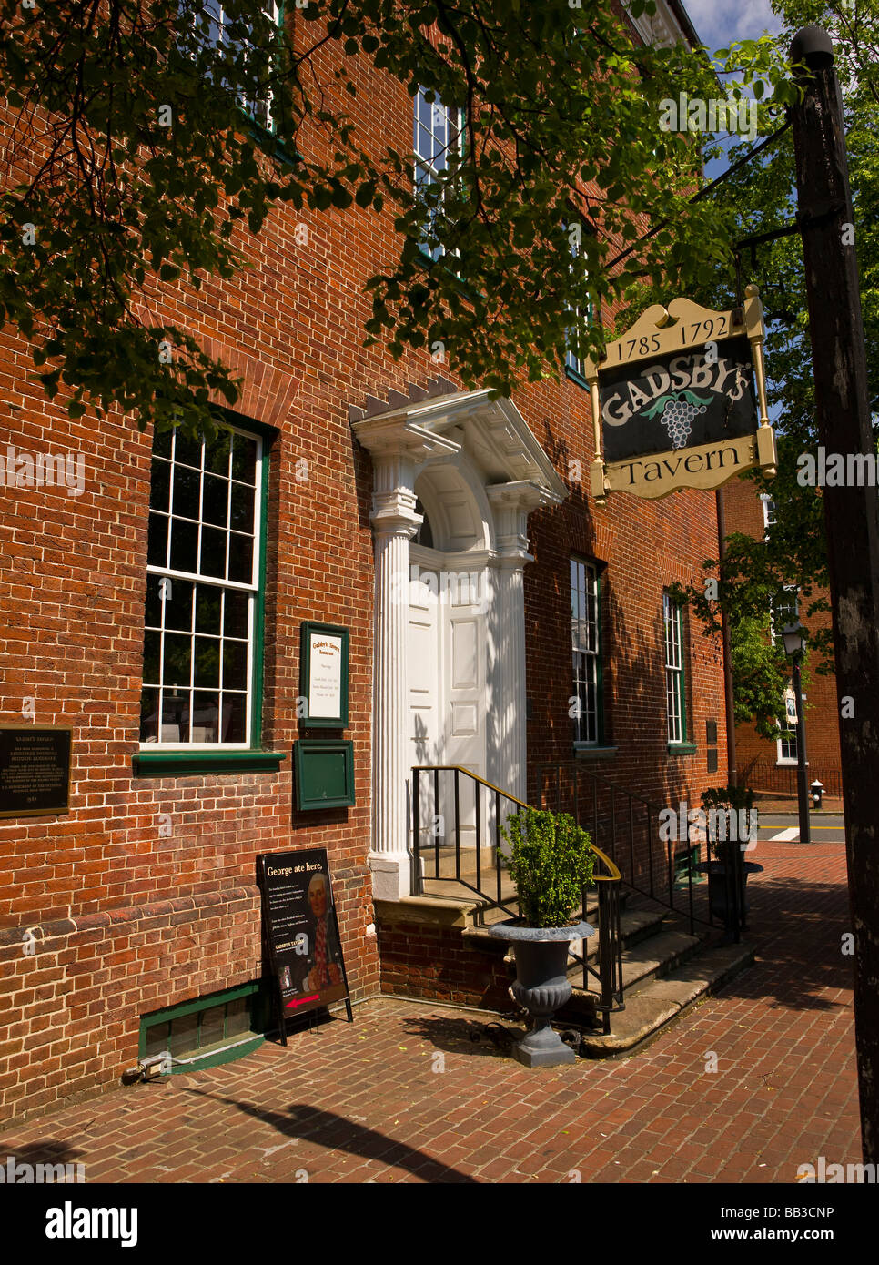Di Alexandria in Virginia, Stati Uniti d'America Gadsby's Tavern sul Nord Royal Street nella città vecchia Foto Stock