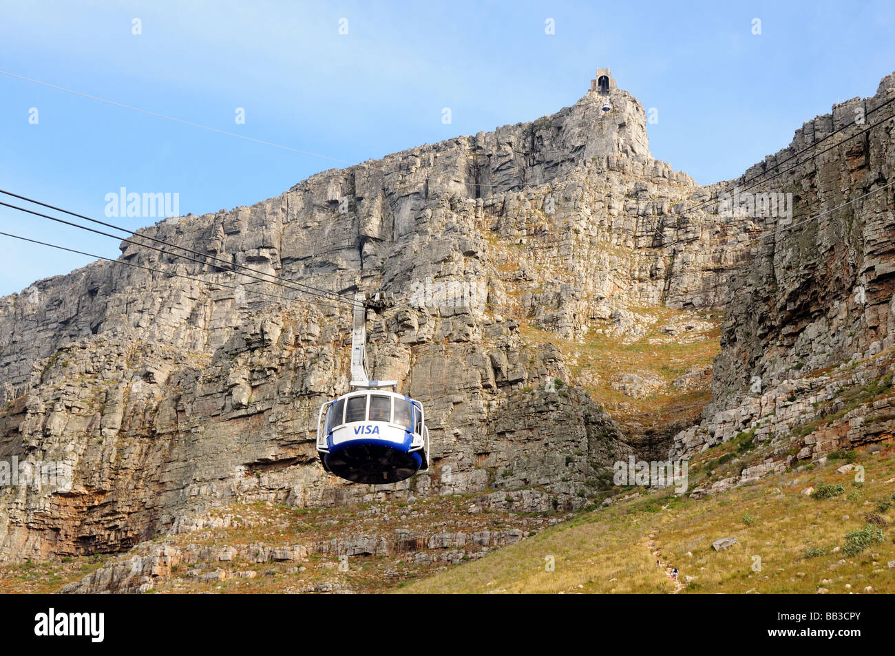 Cabinovia rotante alla sommità della montagna della tavola Città del Capo Sud Africa Foto Stock