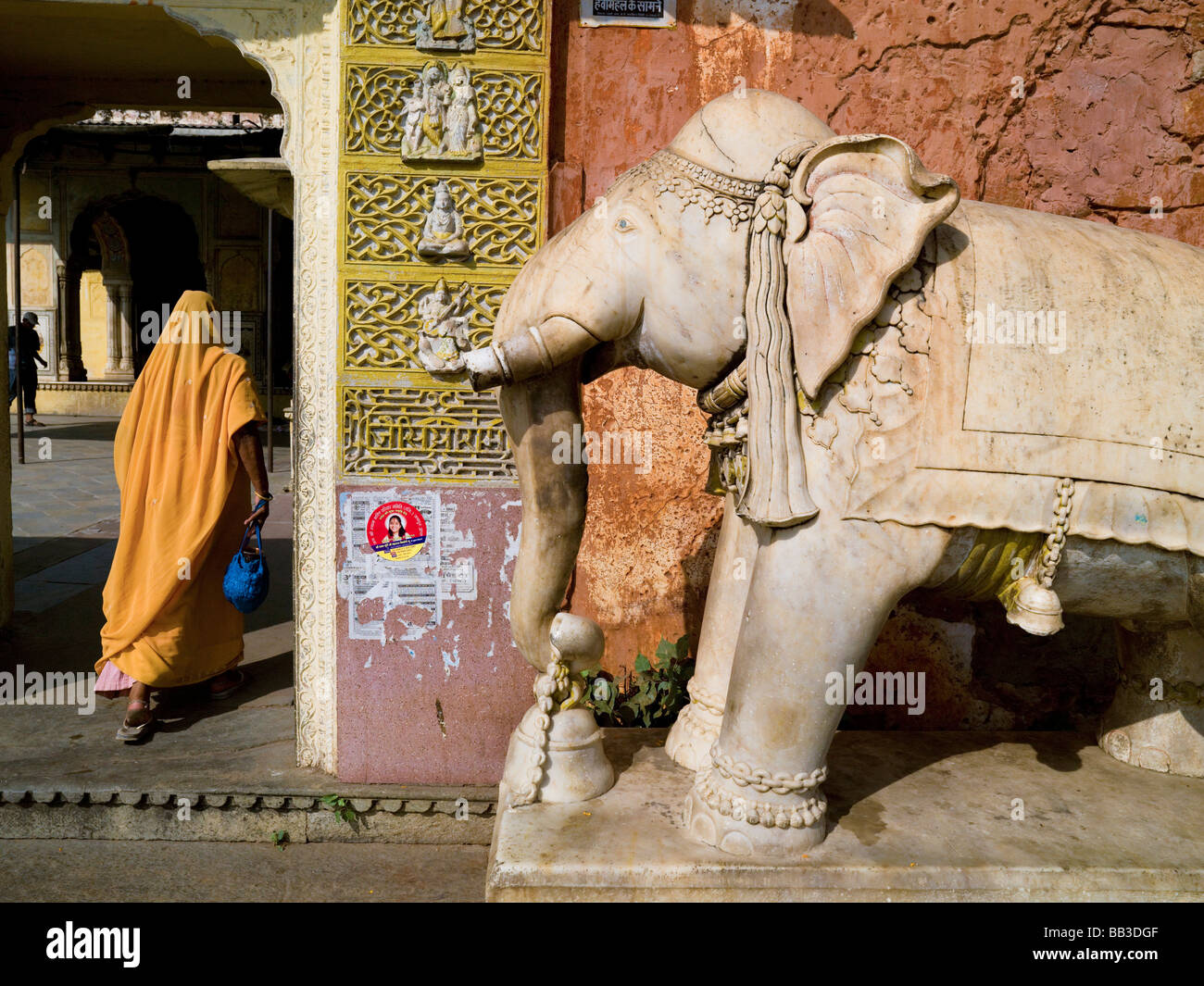 Statua di elefante; Jaipur, India Foto Stock