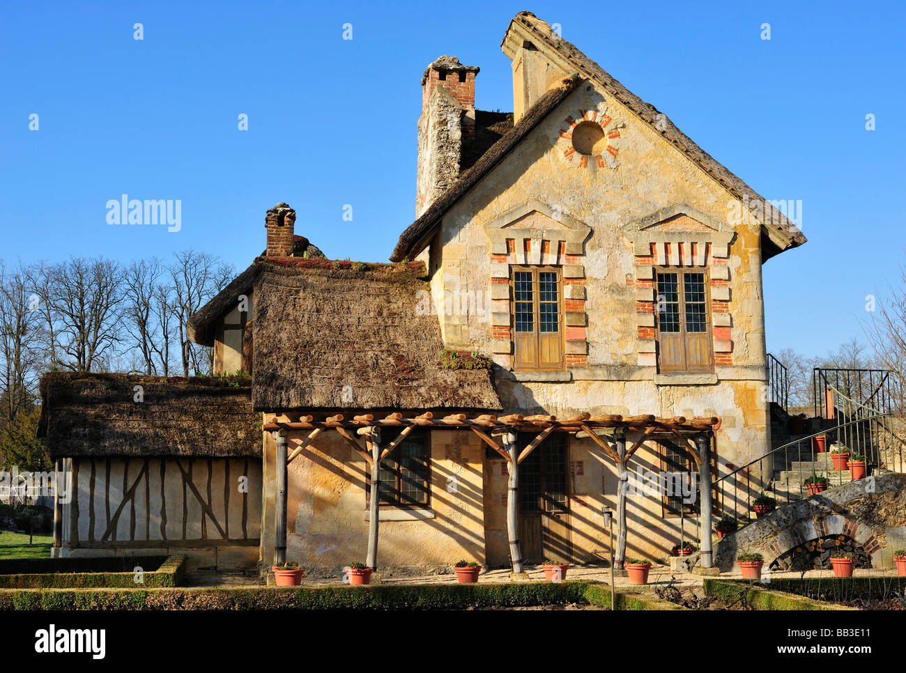 Hameau de la Reine, Versailles, Yvelines, Francia Foto Stock