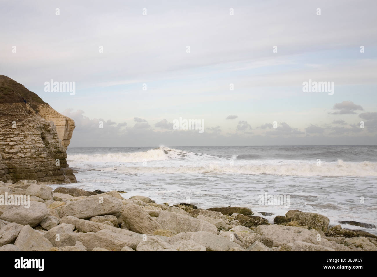 Le onde a Flamborough Head East Yorkshire Coast REGNO UNITO Ott 2008 Foto Stock