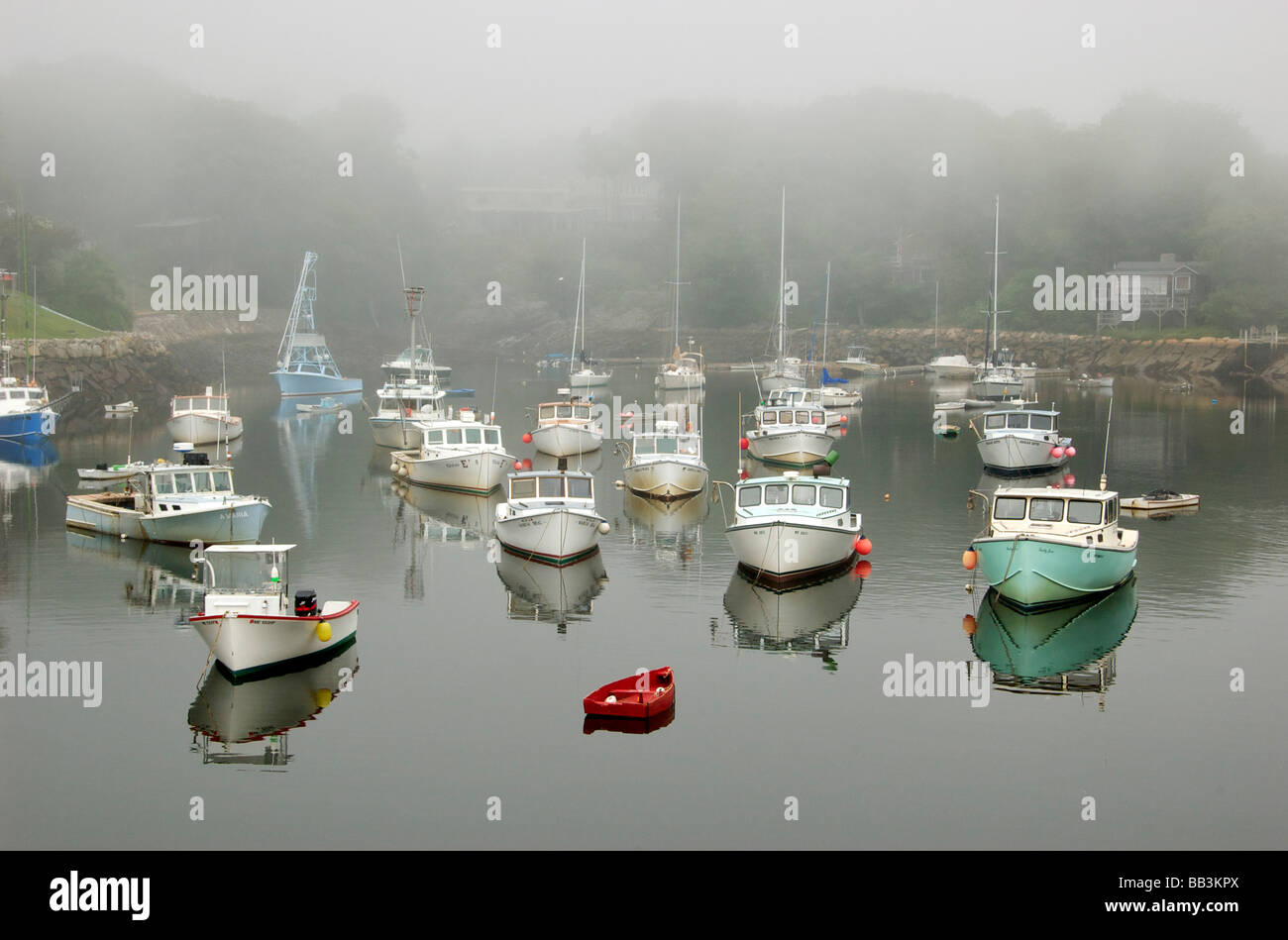 Stati Uniti d'America, New England, Maine, Ogunquit, barche in Perkins Cove Foto Stock