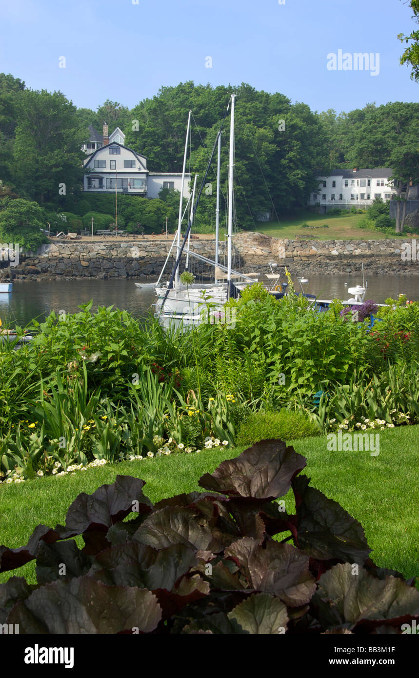 Stati Uniti d'America, New England, Maine, Ogunquit, barche ormeggiate in Perkins Cove Foto Stock