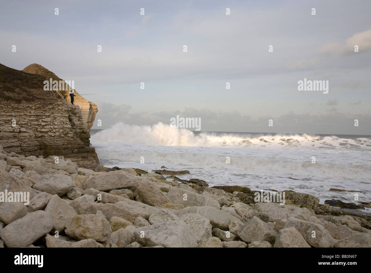 Le onde a Flamborough Head East Yorkshire Coast REGNO UNITO Ott 2008 Foto Stock
