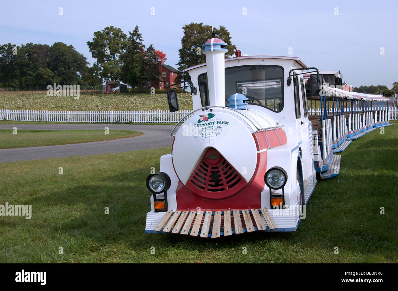 Stati Uniti d'America, New England, Massachusetts, Natick, Lookout Farm, treno Foto Stock