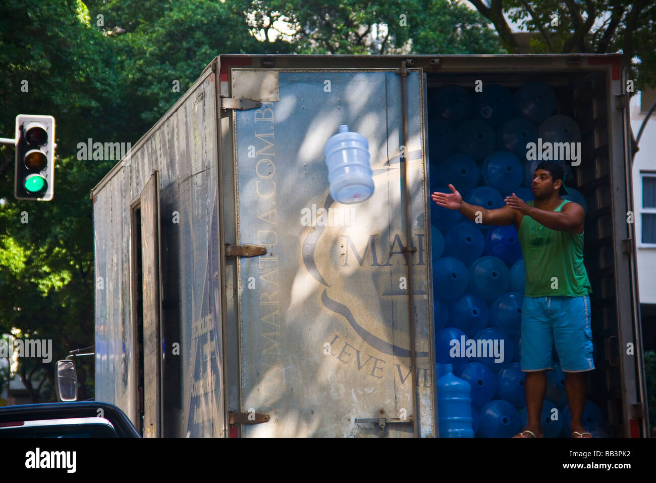 La mandata di acqua carrello a Rio de Janeiro in Brasile. Foto Stock