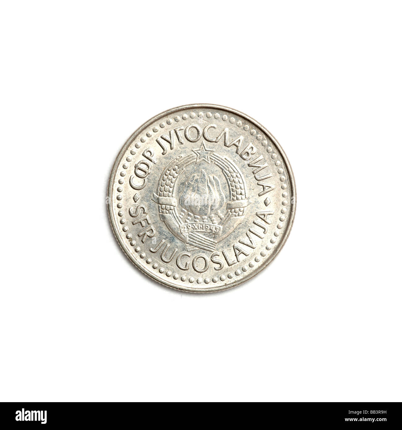 Jugoslavo 100 dinaro Coin Foto Stock
