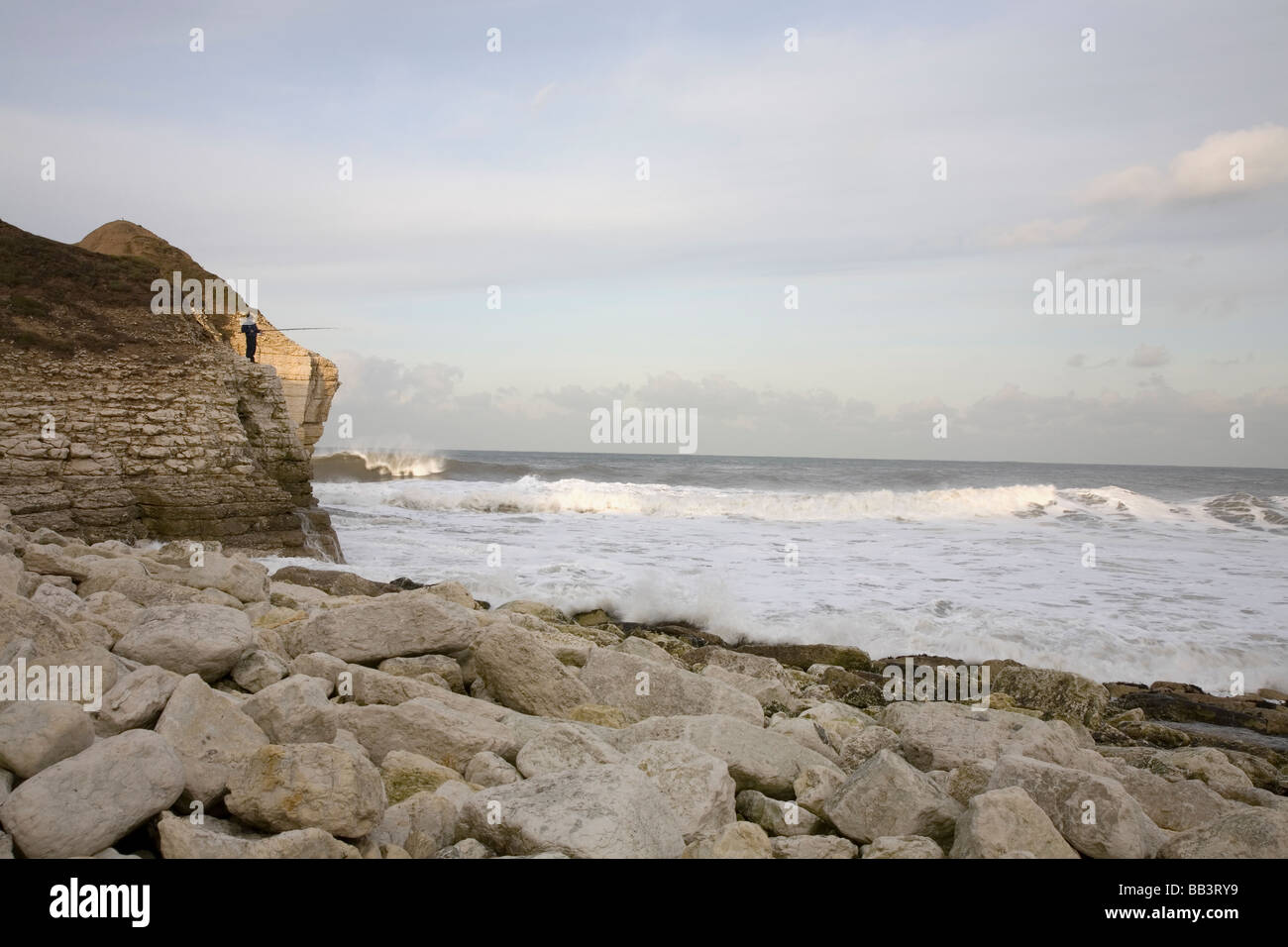 Le onde a Flamborough Head East Yorkshire Coast REGNO UNITO Ott 2008 Foto Stock