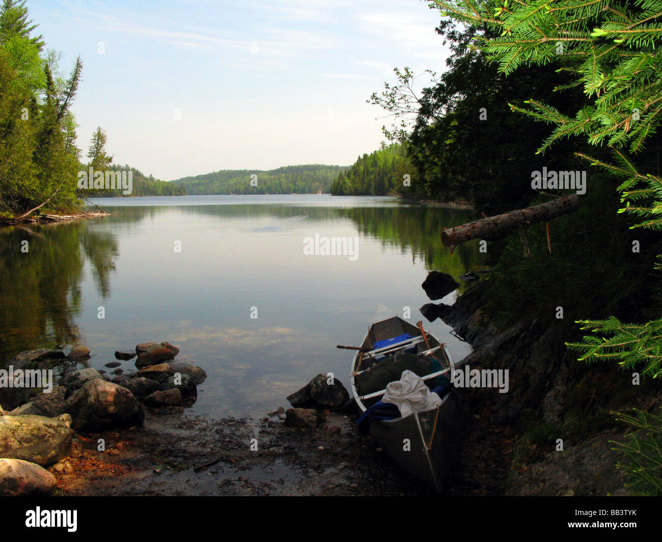 Canoa campestre paesaggio Foto Stock