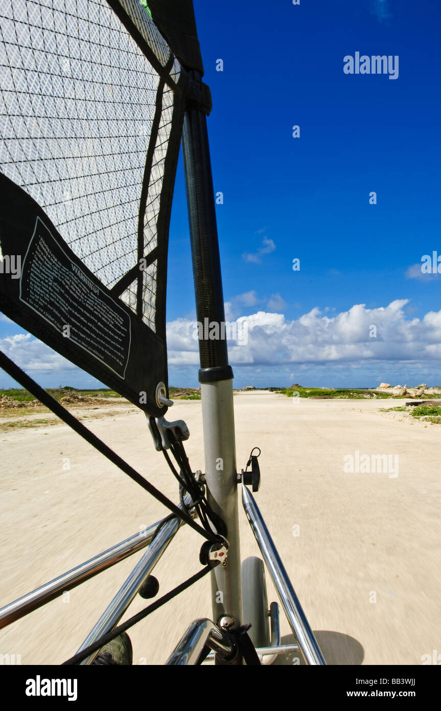 Landsailing, Bonaire, Paesi Bassi, Antille Foto Stock