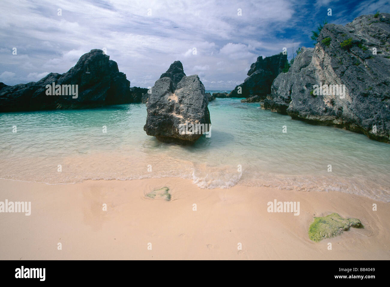 Piccolo Cove, baia a ferro di cavallo, Bermuda Foto Stock