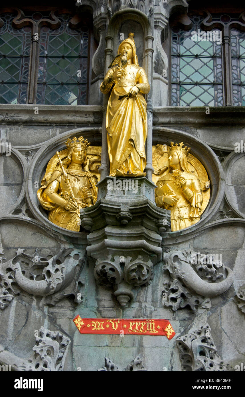 Europa Belgio Fiandre Occidentali, Bruges, Esterno della Basilica del Sangue Sacro Foto Stock