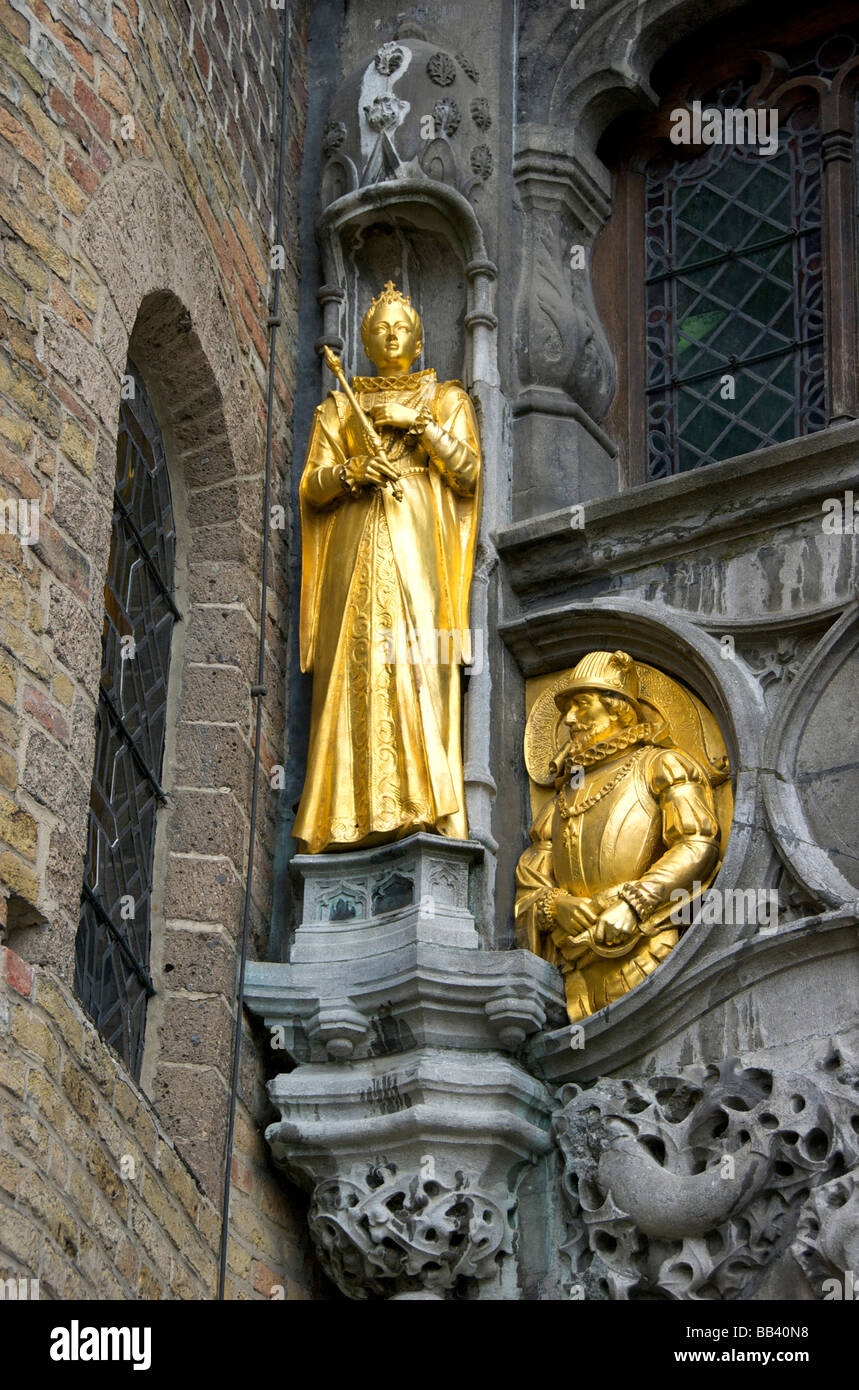 Europa Belgio Fiandre Occidentali, Bruges, Esterno della Basilica del Sangue Sacro Foto Stock