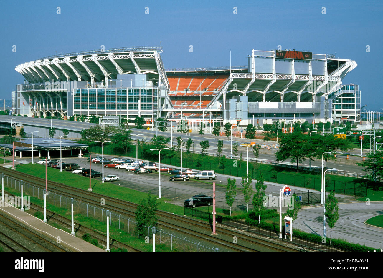 Nord America, USA, Ohio, Cleveland. Browns Stadium Foto Stock