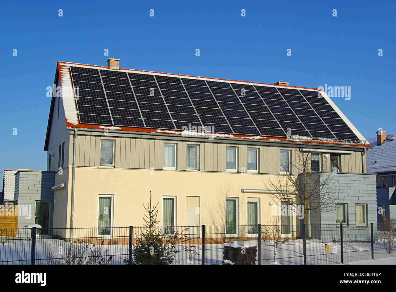 Solaranlage impianto solare 44 Foto Stock