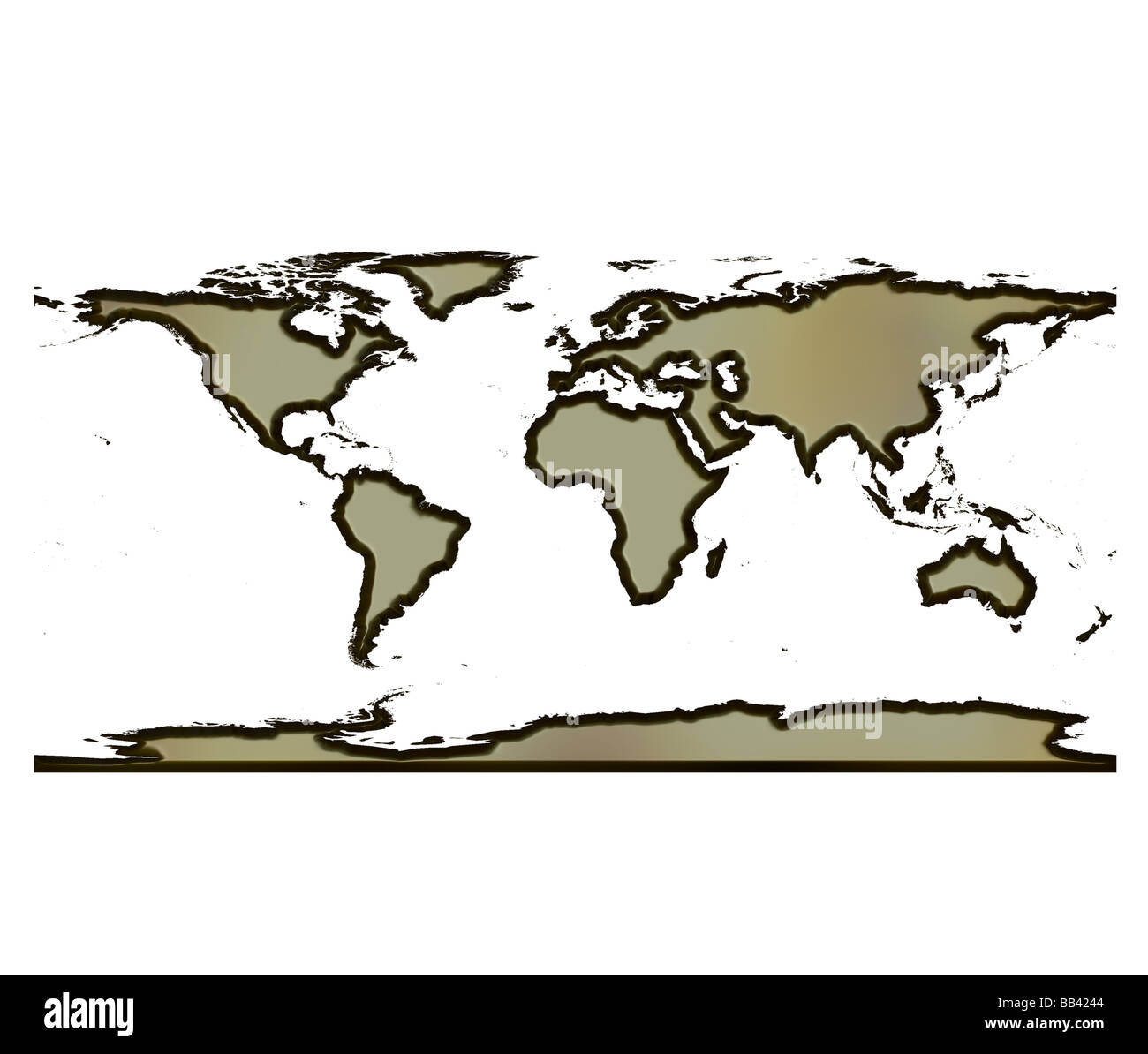 Mappa del mondo 3D Foto Stock