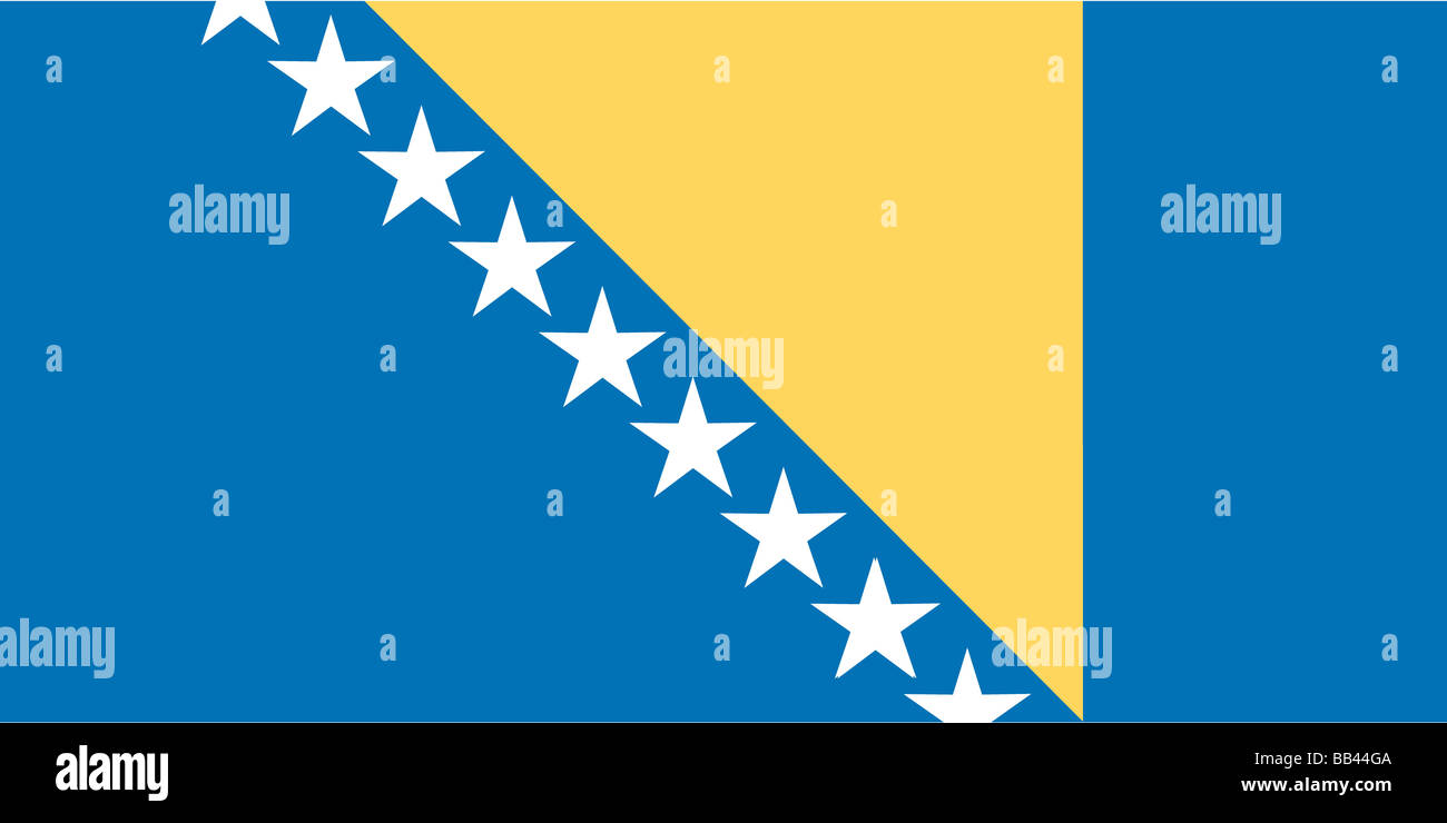 Bandiera della Bosnia ed Erzegovina Foto Stock