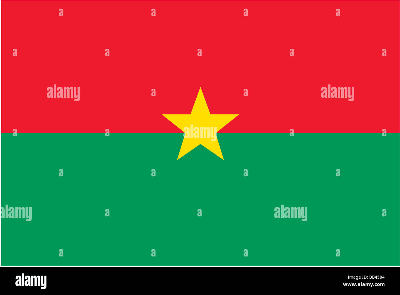 Bandiera del Burkina Faso Foto Stock