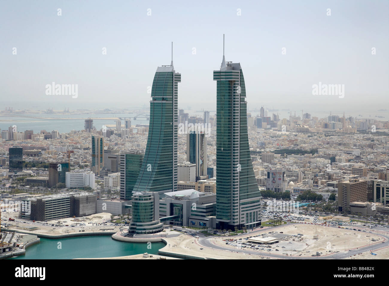 Bahrain Financial Harbour e il World Trade Centre Centre Manama Foto Stock