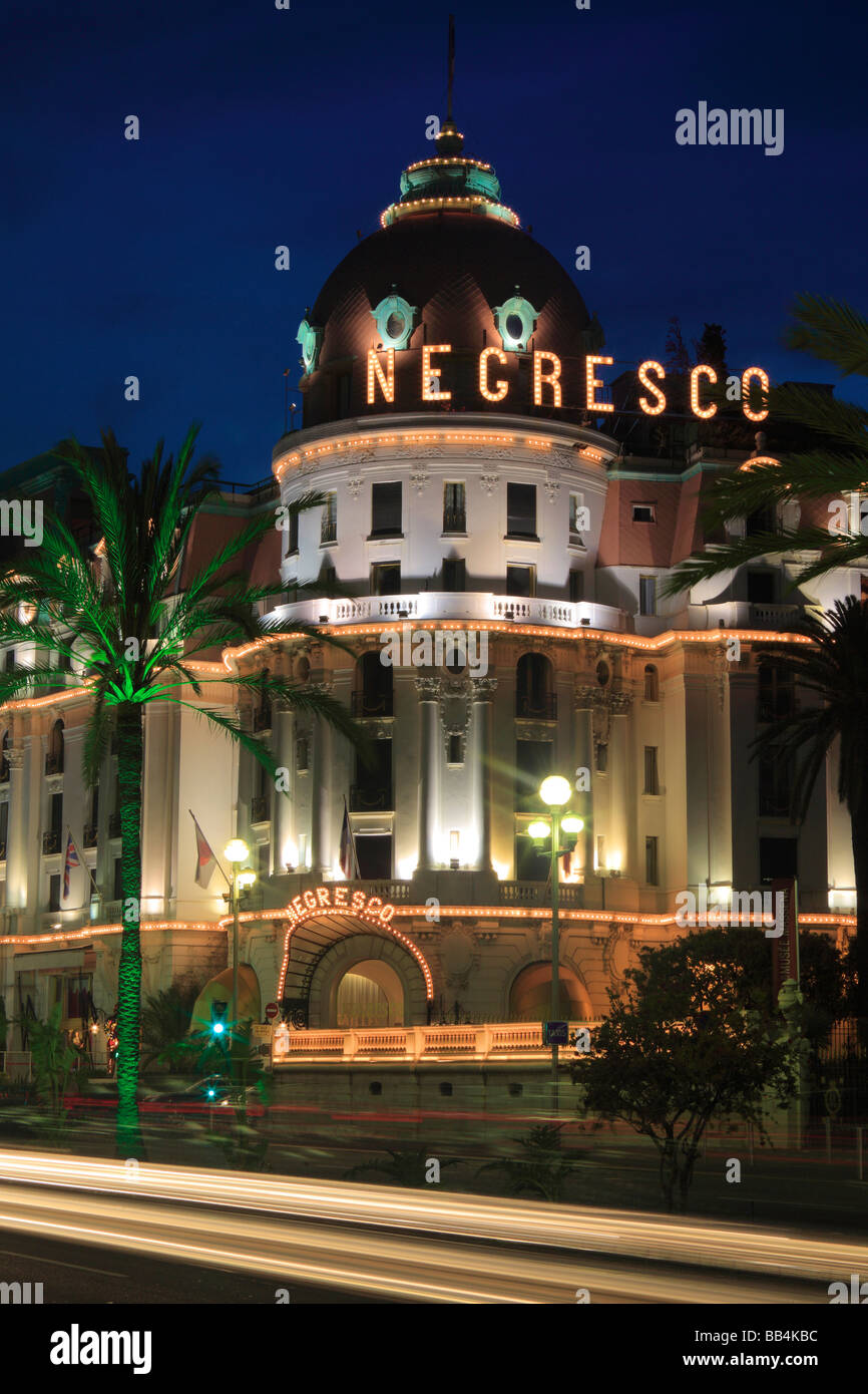 L'Hotel Negresco sulla Promenade des Anglais di Nizza, Francia Foto Stock