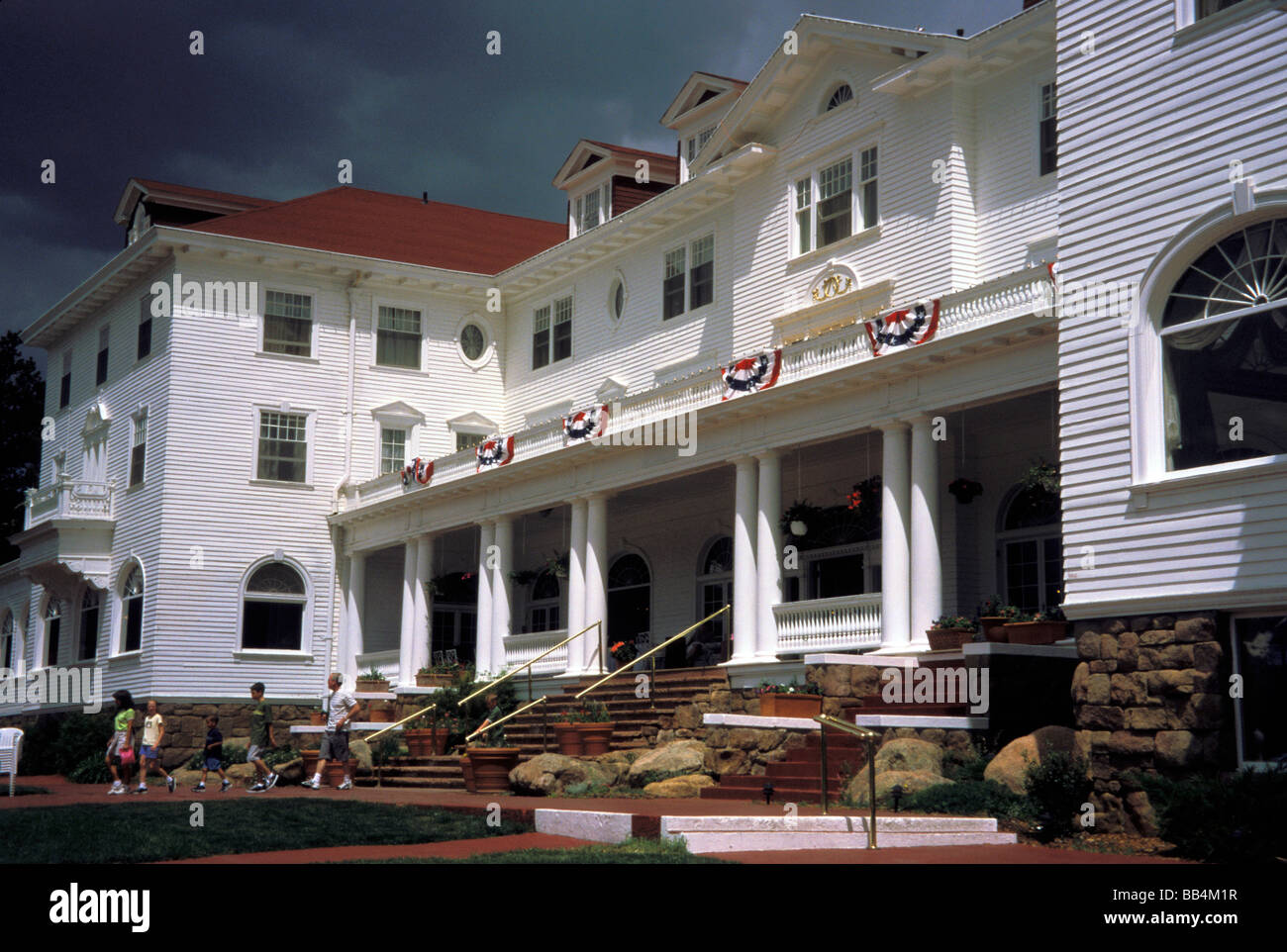Nord America, Stati Uniti, Colorado, Estes Park. Stanley Hotel, la Haunted Hotel. Foto Stock