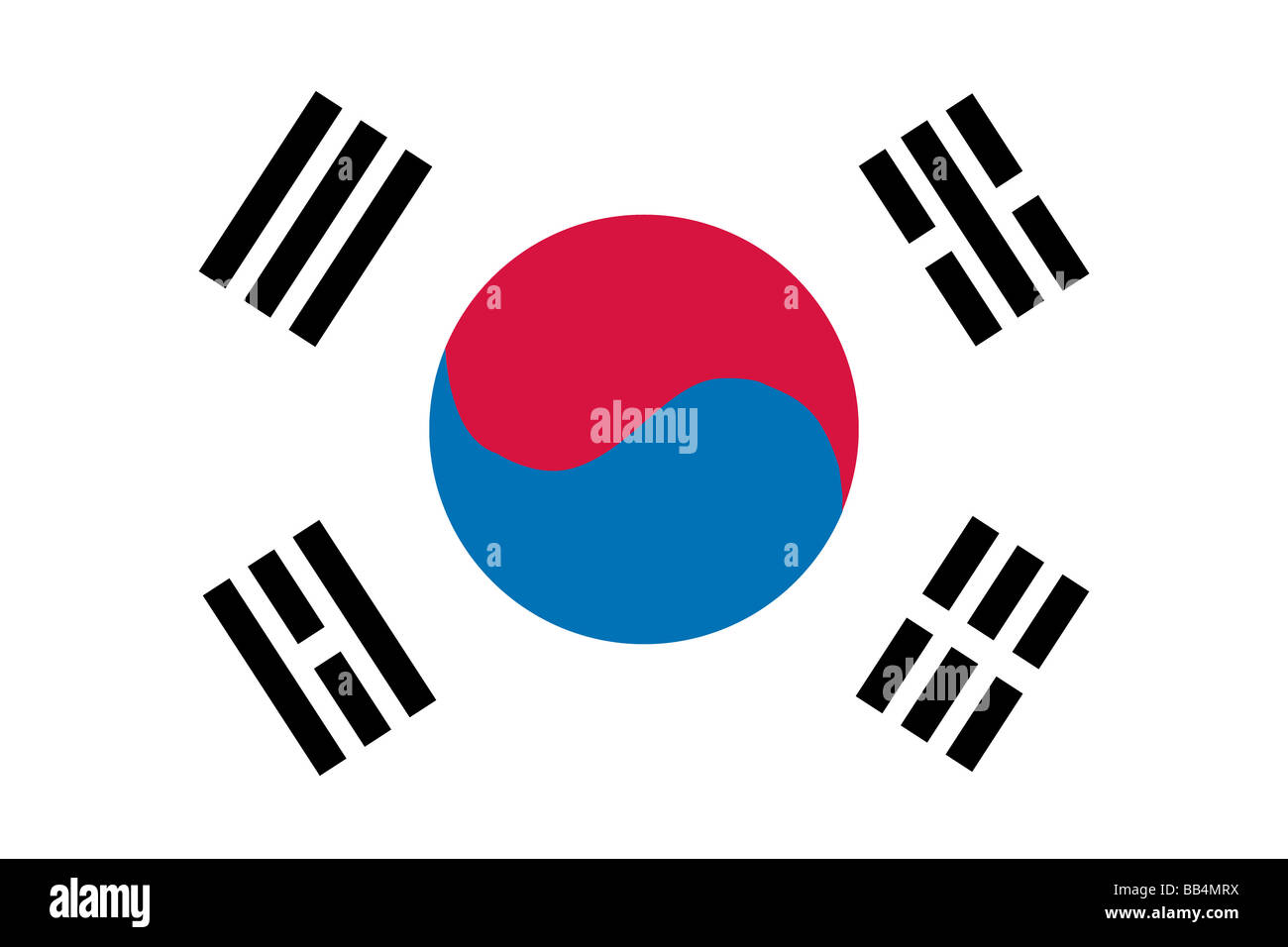 Bandiera della Corea del Sud Foto Stock