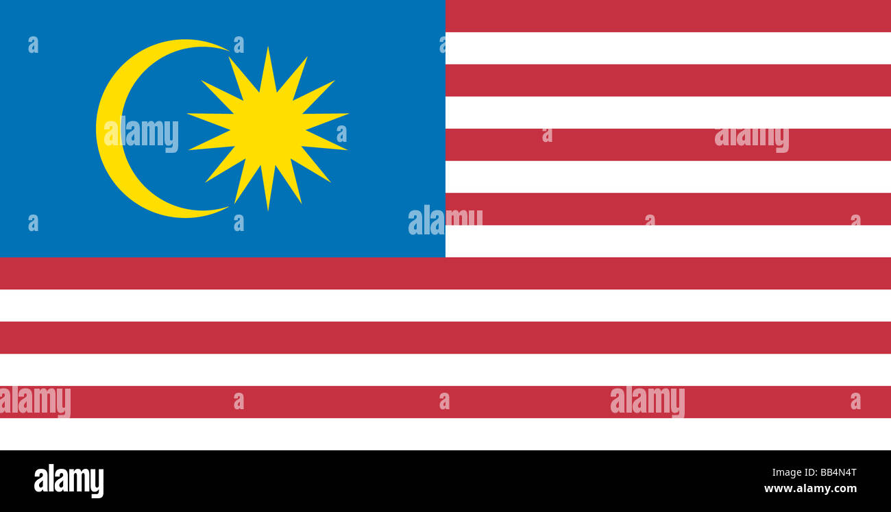 Bandiera della Malesia Foto Stock