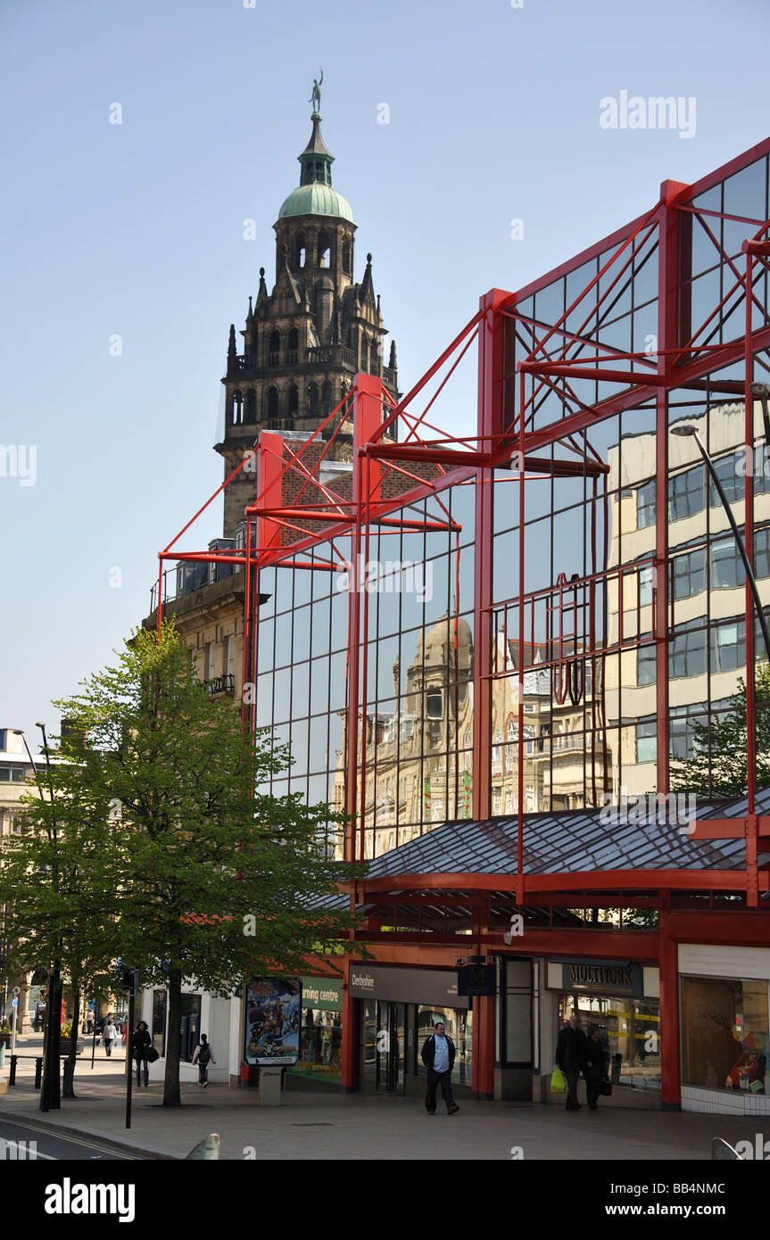 Fargate Area dello Shopping, Fargate, Sheffield South Yorkshire, Inghilterra, Regno Unito Foto Stock