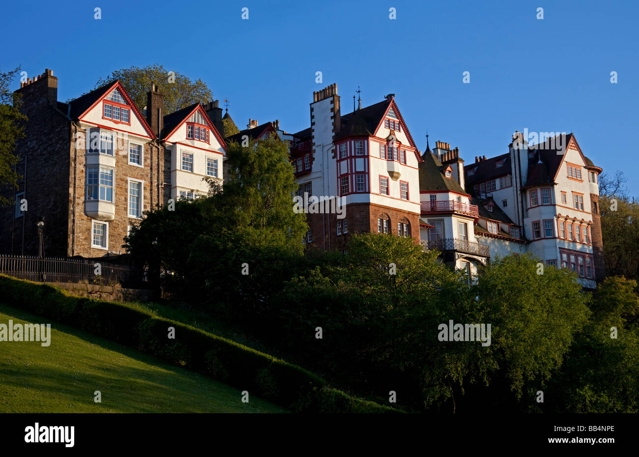 Case in proprietà Ramsay Gardens, Edimburgo, Scozia Foto Stock