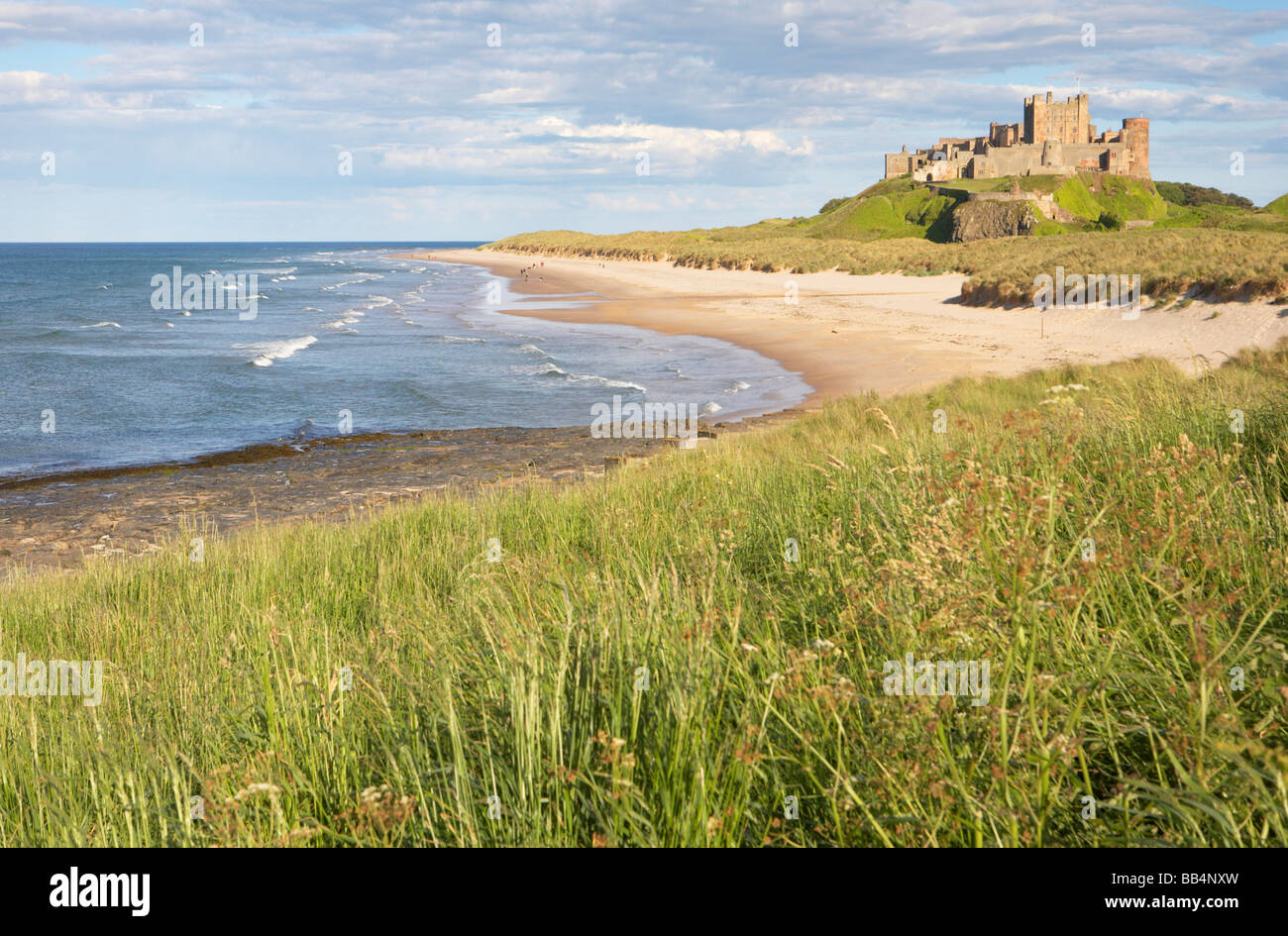 GB Regno Unito Inghilterra NORTHUMBERLAND BAMBURGH CASTLE Foto Stock