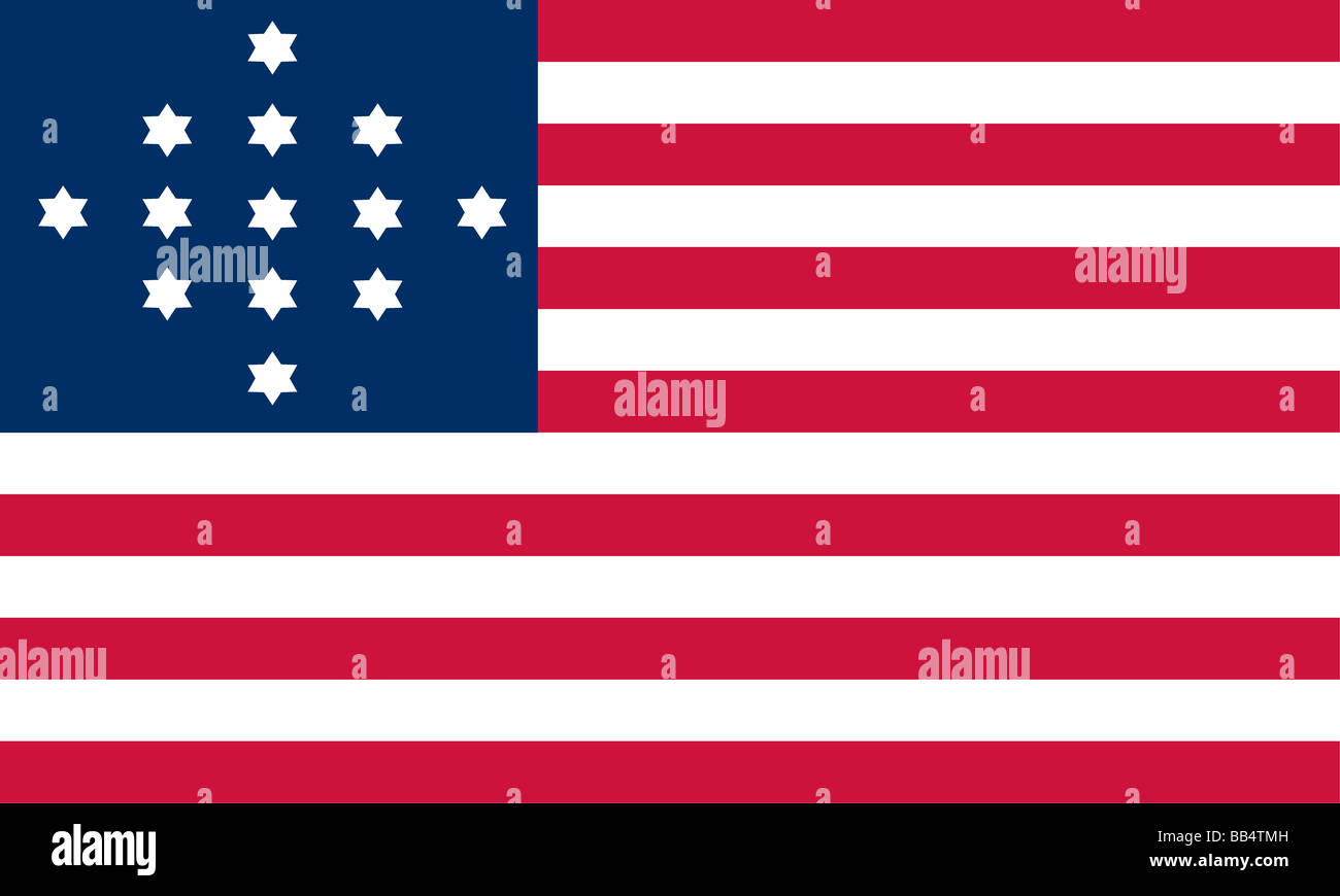 Storica bandiera degli Stati Uniti d'America. Il flag Hulbert, scoperto in un Long Island, NY attico nel 1927, potrebbero essere stati Foto Stock